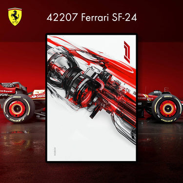 Lego 42207 Ferrari SF-24 F1 Car Display Wallboard